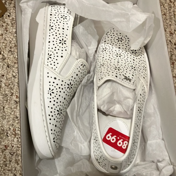 Michael Michael Kors Womens Kane Leather Fashion Sneakers White - Picture 6 of 12